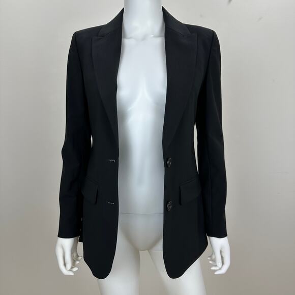 J.Crew Sommerset Blazer Jacket Italian Stretch Wool Black Oversized US 0 NWT - Picture 8 of 16